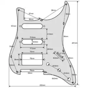White-Guitar-Pickguard-Scratch-Plate-SSH-Guitar-Back-Plate-Tremolo-Cover-3Ply-w-Screws-for-FD_12