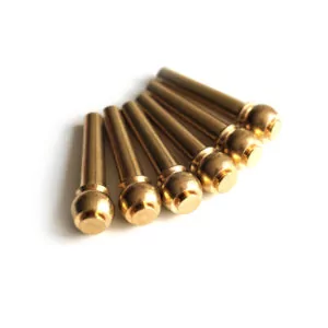 Alternative view of Brass Flat Top Acoustic Guitar Bridge Pins