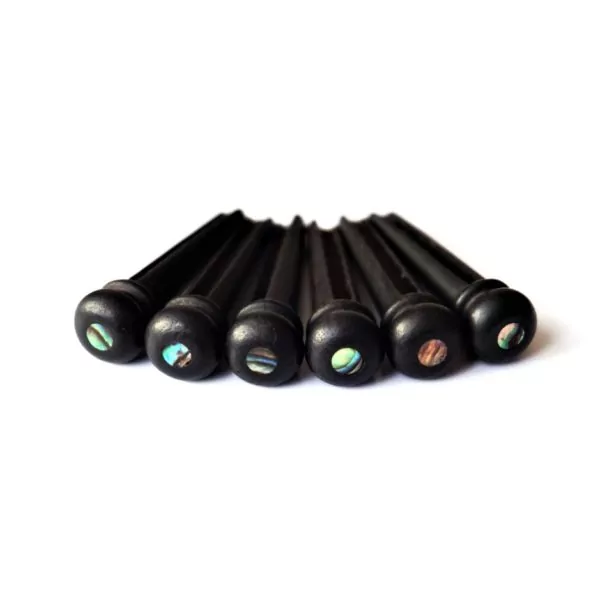 Ebony bridge pins by Guitar Anatomy