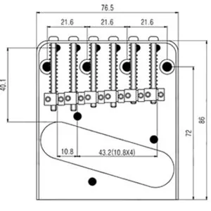 6 saddle Telecaster bridge by Guitar Anatomy