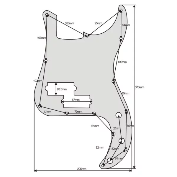 Precision Bass Pickguard by Guitar Anatomy