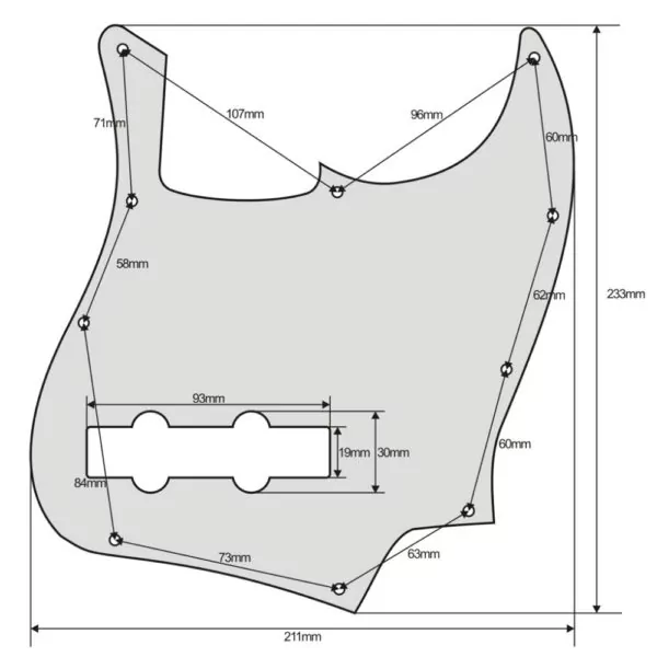 Jazz Bass Scratch Plate