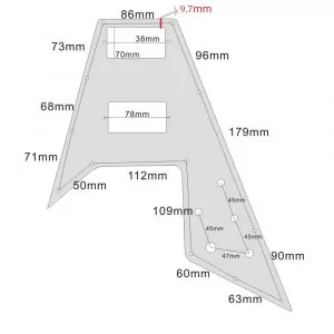 Flying V Pickguard by Guitar Anatomy