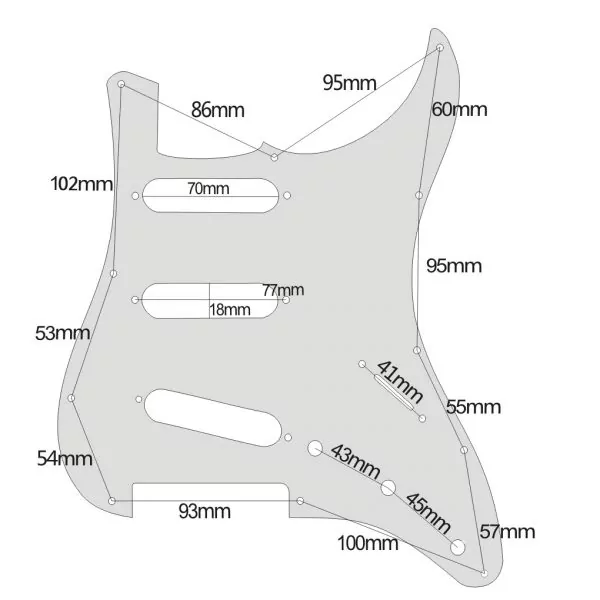 Brushed Aluminium Scratchplate By Guitar Anatomy