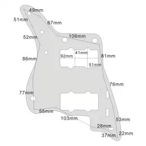 Alternative view of Brushed Aluminium Jazzmaster Electric Guitar Pickguard