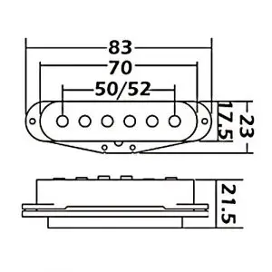 Alternative view of Wilkinson WOVS Vintage Single Coil Pickup for Stratocaster Guitars - Cream (Full Set)
