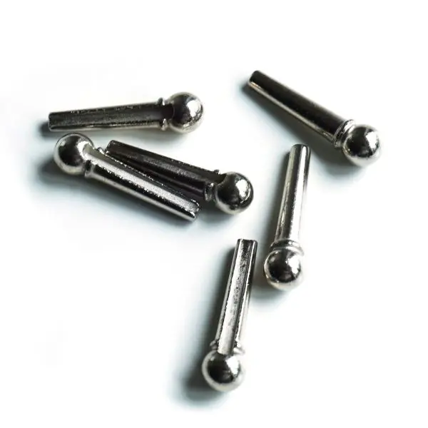 Chrome Brass Acoustic Guitar Bridge Pins - Image 2