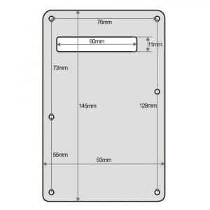 Alternative view of Left Handed Strat Stratocaster Electric Guitar Back Plate Trem Tremolo cover USA MEX FIT