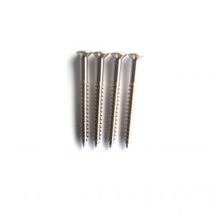4x Neck Plate Screws by Guitar Anatomy - Chrome