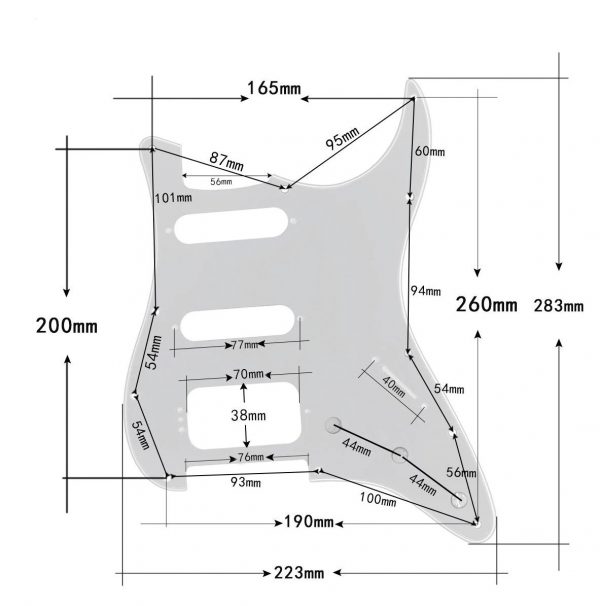HSS Ultra Strat Pickguard by Guitar Anatomy