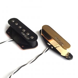 Wilkinson WOV Alnico V Pickup Set Bridge Neck Gold 50s Vintage Single Coil for Telecaster Guitars