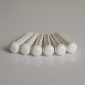 6x White Guitar Bridge Pins