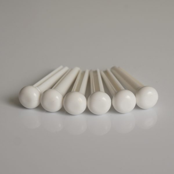 6x White Guitar Bridge Pins