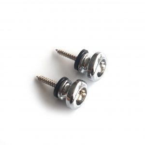 Gibson Style Guitar Strap Buttons Pair - Chrome | Guitar Anatomy