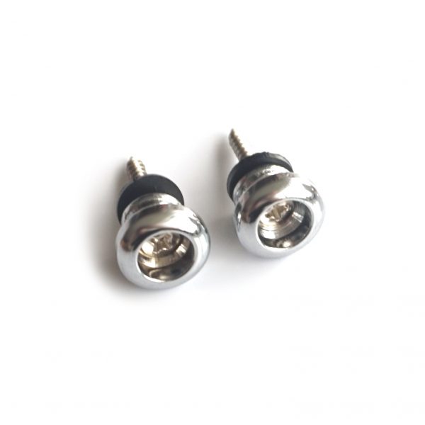 Gibson Style Guitar Strap Buttons Pair - Chrome | Guitar Anatomy