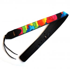 Harrier Guitar Strap – Rainbow Sheep Genuine Leather Padded | Guitar Anatomy