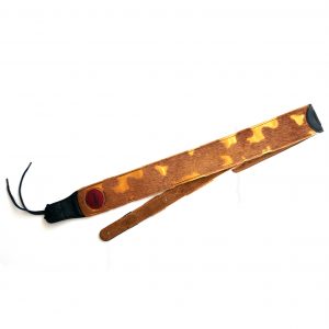 Harrier Guitar Strap – Brown Cow Cowhide Fur Leather | Guitar Anatomy