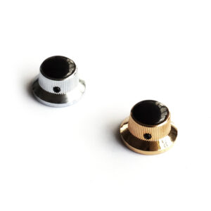 Stratocaster Control Knobs Metal Black Pearl - Chrome, Gold | Guitar Anatomy