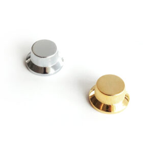 Stratocaster Control Knobs Metal Top Hat Bell – Chrome, Gold | Guitar Anatomy
