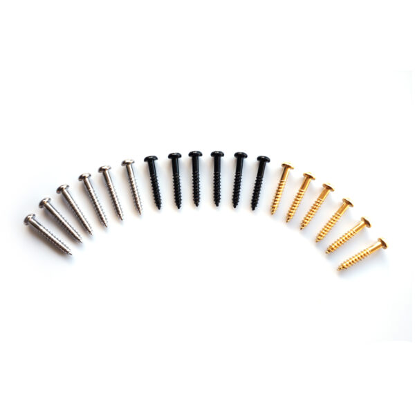 Tremolo Mounting Screws x6 - Chrome, Black, Gold | Guitar Anatomy
