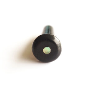 Black Acoustic Guitar End Pin with Abalone Inlay | Guitar Anatomy