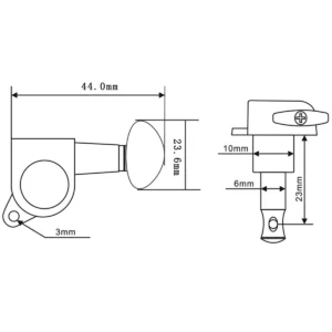 Guitar Anatomy 3-a-side Locking Tuners for Les Paul, SG, Acoustic, PRS – GA-SP0303 Machine Heads | Guitar Anatomy
