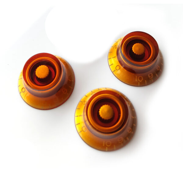 Left Handed Top Hat Speed Control Knobs – Amber | Guitar Anatomy