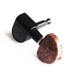 Guitar Anatomy Tuners for Les Paul, Acoustic Guitars – Black with Brown Pearl– GA-303 Machine Heads | Guitar Anatomy