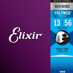 Alternative view of Elixir 11100 Polyweb Acoustic Guitar Strings - Medium Set 13-56