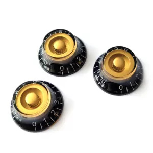 Alternative view of Top Hat Speed Control Knobs – Volume Tone for Gibson & Epiphone Les Paul – Black Gold