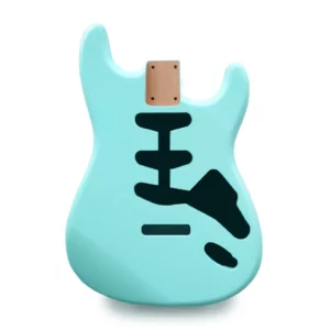 Stratocaster Guitar Body SSS - Daphne Blue Nitro Satin - 2 Piece American Alder