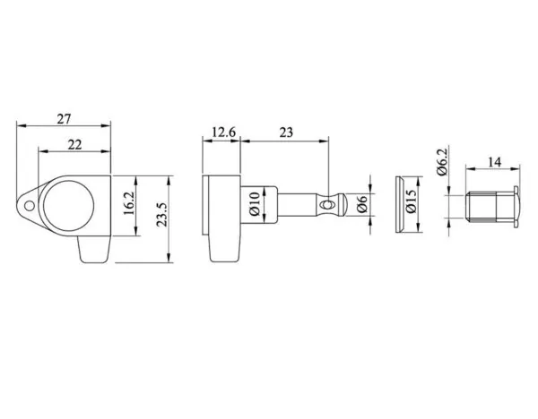 Guitar Anatomy Locking Tuners 1:20 Ratio Fine Tuning Machine Heads for Les Paul, SG and Acoustic Guitars – 3x3 - Image 3