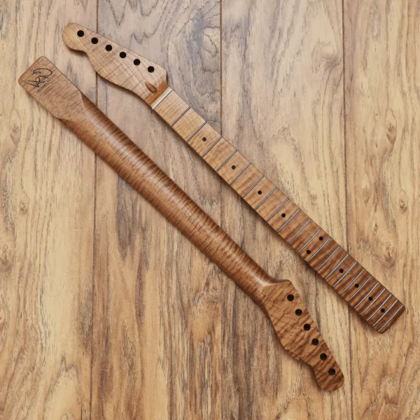 Left Handed Telecaster Roasted Flame Maple Guitar Neck by Guitar Anatomy