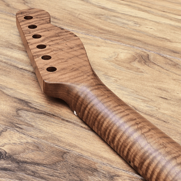 Left Handed Telecaster Roasted Flame Maple Guitar Neck by Guitar Anatomy