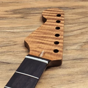 Left Handed Stratocaster Roasted Flame Maple and Rosewood Guitar Neck by Guitar Anatomy
