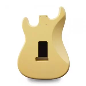 Alternative view of Stratocaster Guitar Body SSS - Butter Cream Vintage Nitro Satin - 2 Piece American Alder