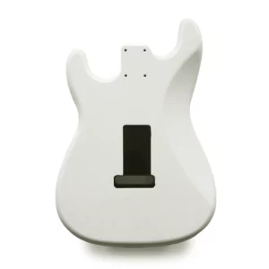 Alternative view of Stratocaster Guitar Body SSS - Olympic White Vintage Nitro Satin - 2 Piece American Alder