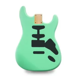Stratocaster Guitar Body HSS - Seafoam Green Nitro Satin - 2 Piece American Alder