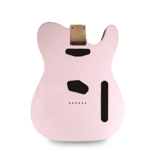 Telecaster Guitar Body - Shell Pink with Vintage Cream Binding - 2 Piece American Alder