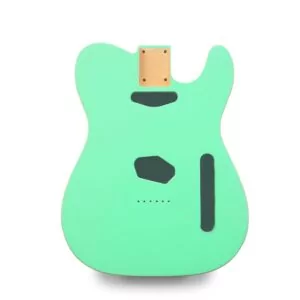 Telecaster Guitar Body - Seafoam Green with Vintage Cream Binding - 2 Piece American Alder