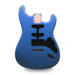 Stratocaster Guitar Body HSS - Metallic Blue Nitro Satin - 2 Piece American Alder