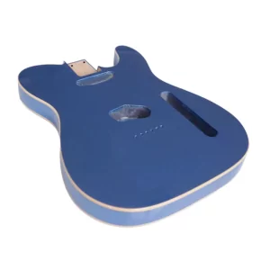 Alternative view of Telecaster Guitar Body - Metallic Lake Placid Blue with Vintage Cream Binding - 2 Piece American Alder