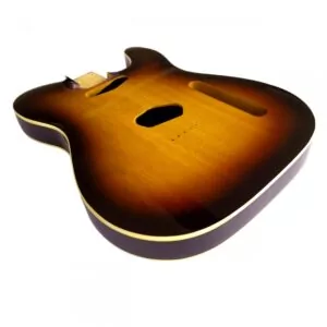 Alternative view of Telecaster Guitar Body - Sunburst with Vintage Cream Binding - 2 Piece American Alder