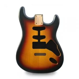 Stratocaster Guitar Body HSS - Sunburst Vintage Nitro Satin - 2 Piece American Alder