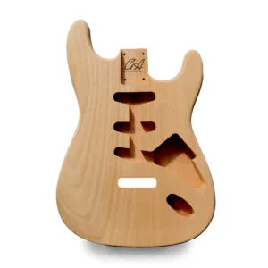 Guitar Anatomy Unfinished Mahogany Stratocaster Body