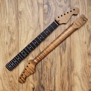 Stratocaster Roasted Flame Maple and Rosewood Guitar Neck by Guitar Anatomy